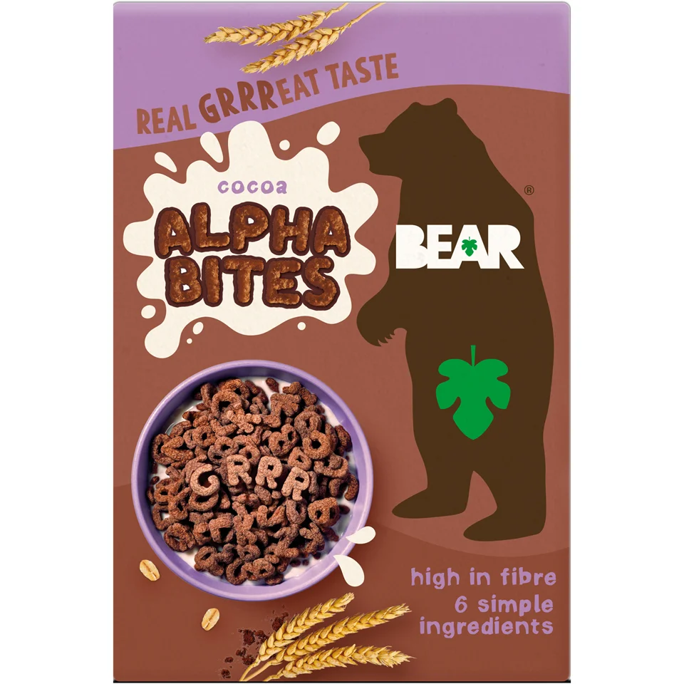 British Bear アカ フルセット Multicereale Alphabites cu Cacao 350G - Gustul delicios al